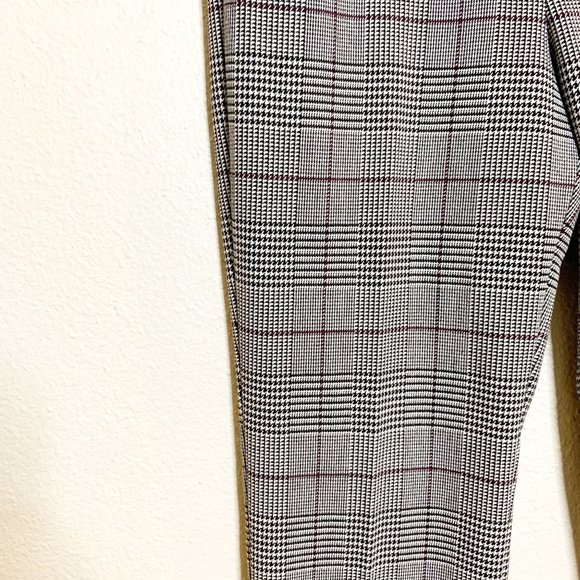 EXPRESS🌺 Editor Pant Black White Plaid Houndstooth Workwear Career 6 R - Picture 3 of 7